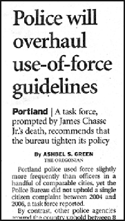Use of force police when to report