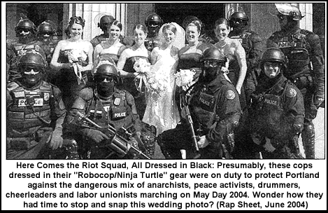 [Riot cops at wedding]
