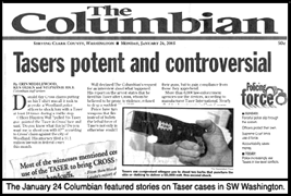 [Jan 24 
Columbian Taser headline]