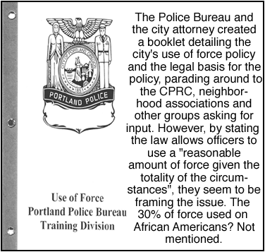 Use of 
Force Policy booklet